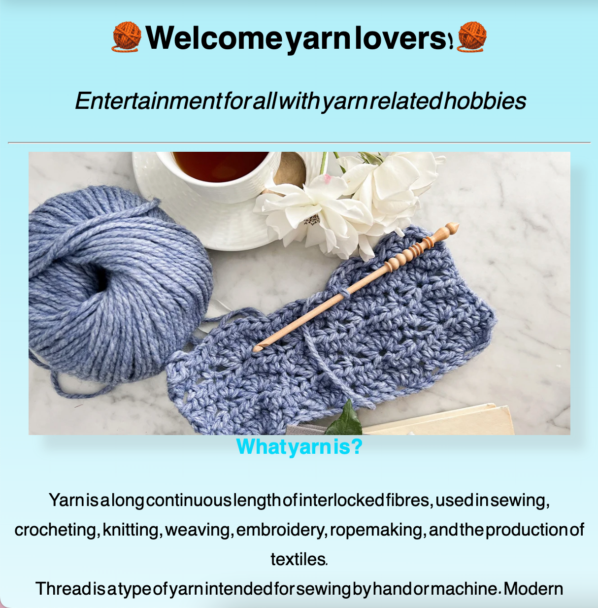 Yarn page preview photo